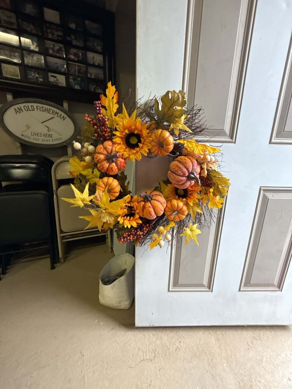 Unbranded 24 In Fall Wreath Pumpkins Sunflower Leaves
